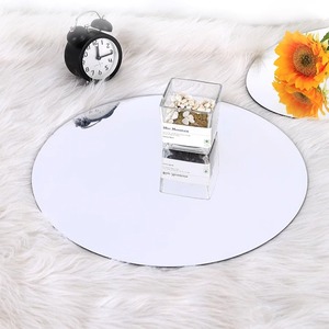 8 inch kính vòng gương, không khung treo tường tự dính vòng tròn tấm khay cho nhà phòng tắm phòng khách - Product Image 2