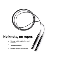RISING RSPRO0042 Corde à sauter en fil d'acier avec poignée en aluminium, haute qualité, unisexe, longueur réglable, haute résistance, résistance à l'usure, 2,8 m