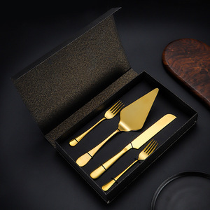 Stainless Steel Cake Knife Spatula <b>Set</b> 3 Pieces Non Stick Love Heart Design Wedding <b>Baking</b> Tools - Product Image 4