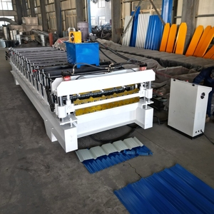 Machine de formage à rouleaux trapézoïdale à double et triple couche <span class=keywords><strong>pour</strong></span> <span class=keywords><strong>tuiles</strong></span> de <span class=keywords><strong>toiture</strong></span> avec moteur 380V, épaisseur 0,3-0,8 mm - Product Image 3