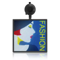 Pantalla LED P3 de 64*64 puntos para coches, tablero de expresión Digital, aplicación programable, pantalla LED personalizada para coche