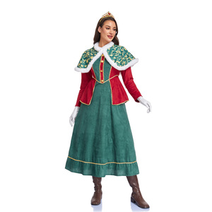 Vestido de Reina Medieval Europeo Vintage para Halloween, Vestido Largo para Representaciones Escénicas - Product Image 4
