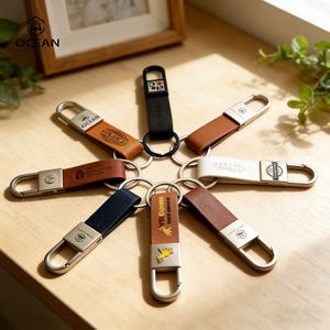 Porte-clés en cuir de qualité supérieure, directement de l'usine, moderne et luxueux, avec breloque - Product Image 6
