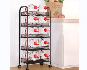 Lage Prijs Serveren Multifunctionele Staande Type Houten Leveranciers Keuken Opslag Trolley Kar