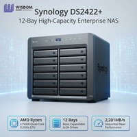 Serveur de stockage NAS Synology RackStation DS2422+ neuf, 12 baies, tour, pour entreprises, sauvegarde de fichiers, virtualisation, système sans disques