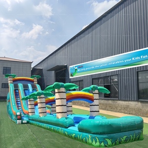 Toboggan aquatique gonflable commercial en PVC, toboggan géant pour enfants et adultes, location pour fêtes et entreprises - Product Image 1