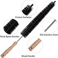 Kit de nettoyage pour conduit de sèche-linge – Ensemble de brosses flexibles pour conduit de sèche-linge avec 2 brosses pour fentes – Outil de nettoyage pour filtres anti-peluches des conduits de sèche-linge