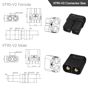 Juego de conectores de 4,5mm, macho y hembra, versión nueva y mejorada de enchufe XT90/ráfaga de 50A/balas chapadas en oro de mm - Product Image 3