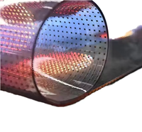 Écran LED transparent P4-20, film flexible et enroulable, pour vitrine et affichage publicitaire sur colonne