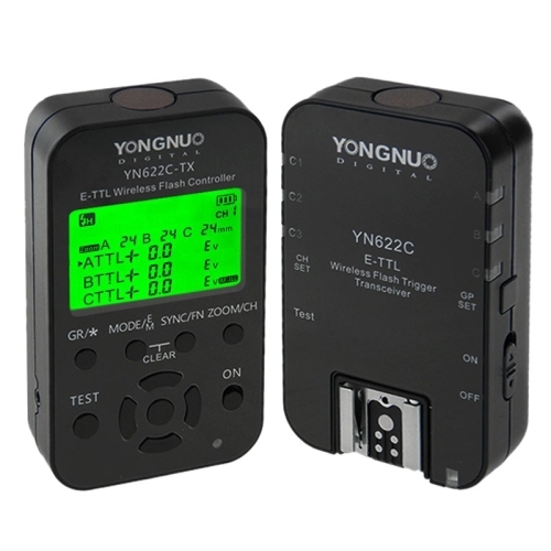 Yongnuo YN-622C-TX Wireless E-TTL Flash Trigger Kit With LED Screen for Cameras