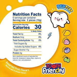 مصاصات DC24 الصحية الخالية من السكر بوزن 6 جرام، عبوة مضغوطة من 12 قطعة بنكهات مشكلة، صديقة للأسنان ومحبوبة لدى الأطفال - Product Image 2