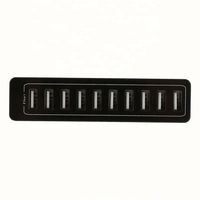 Station de charge rapide intelligente pour smartphone, 10 ports USB, sortie 12A 60W, sécurité intelligente, compatible Galaxy Note 8