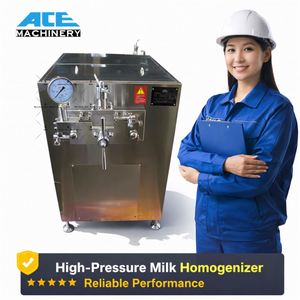 Ace Automatic Customizable Production Dairy Egg Fruit Fully Mango <b>Juice</b> Beverage Fresh Coconut Milk Emulsify Homogenizer <b>Machine</b> - Product Image 6