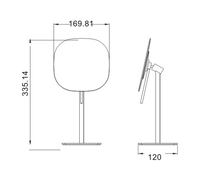 Dessus de table debout libre personnalisé rond en acier inoxydable miroir de beauté éclairage pour chambre salle de bain maquillage miroir cosmétique