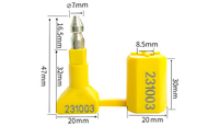 Serrure de conteneur haute sécurité anti-effraction robuste, scellé antivol à boulon pour camion, mini serrure à boulon de petite taille