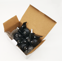 Roulettes pivotantes en polyuréthane noir de 75 mm (3 pouces) pour chaise de bureau et skateboard - Offre Spéciale