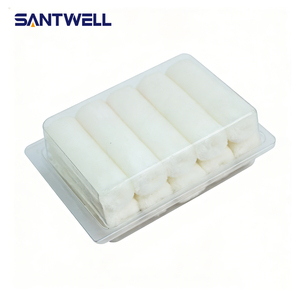 4 Inch Mini Wool <b>Paint</b> Roller Refill | Pure White Fine Wool Roller Core Compact Design for No-Dead-End Coating - Product Image 2
