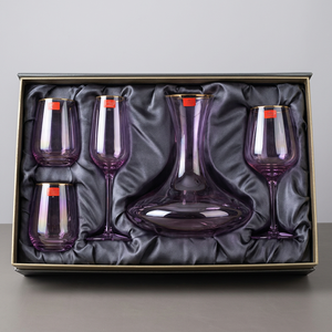 Copas de Vino de Vidrio Soplado a Mano Color Púrpura Crystal Coast con Borde Dorado, Capacidad de 16 oz, Diseño Elegante para Fiestas, Hechas en Indonesia - Product Image 6