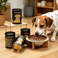 Tube en papier kraft sur mesure OEM avec logo, emballage cylindrique pour friandises pour chiens, recyclable