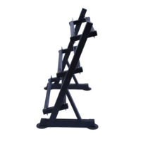 Support réglable pour haltères, étagère à haltères hexagonaux à trois niveaux, support de rangement pour salle de sport commerciale ou à domicile