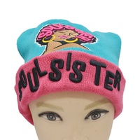 Bonnet en tricot unisexe à carreaux avec broderie 3D, idéal pour l'automne et l'hiver, personnalisable avec logo – Vente en gros