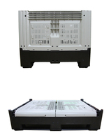 Boîte pliante en plastique agricole résistante à la pression en vrac Grain Pommes de terre Chou Conteneurs Boîte à palettes pliable Vente