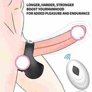 Anneau de Retardement Masculin en Silicone à Télécommande, Anneau Triple Verrouillage en Silicone pour Retarder l'Éjaculation, Produits pour Adultes - Product Image 2
