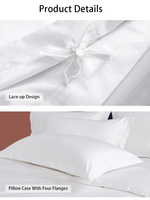 Ensemble de literie en coton de luxe pour hôtel, personnalisé, 3, 4, 6 ou 7 pièces, drap, taie d'oreiller, housse de couette pour lit queen ou king size