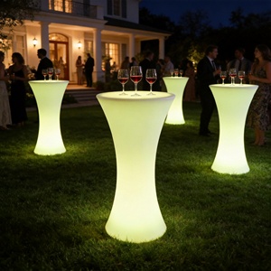 Lampe de sol LED lumineuse pour table haute, éclairage décoratif d'intérieur et d'extérieur pour pelouse, table et chaise de fête lumineuses colorées pour la plage - Product Image 5