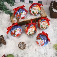 Boule de Noël imprimée et peinte, décoration pour arbre de Noël