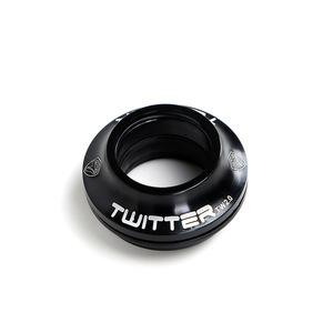 Espaciador de horquilla delantera para bicicleta de montaña Twitter Tw2.0, de aleación de aluminio, 44 mm de diámetro, integrado y oculto, color negro - Product Image 2