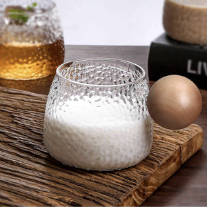 Heated Milk <strong>Coffee</strong> Glass Mug With Wooden Ball Handle for <strong>Coffee</strong> Milk Tea - Product Image 4