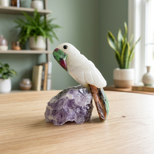 Zoisite rubis/Calcite blanche/Ametyste Parrot - Product Image 2