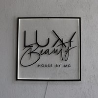 Insegna LED Neon Personalizzata da Parete, Luce Retroilluminata Circolare in Acrilico, Insegna Pubblicitaria IPX6 Impermeabile con Telecomando per Interni