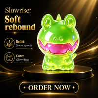 Jouet Squishy Grenouille Verte Mignonne à Remontée Lente, Anti-Stress, Doux pour la Main