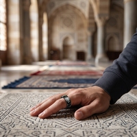 Anillo Inteligente Islámico Tasbih con Contador, Alarma para las 5 Oraciones, Aplicación con Audio del Corán, Brújula Qibla, Acero Inoxidable IP68, Popular en el Mercado de Indonesia