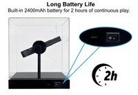 Productos de tendencia, recién llegados, ventilador holográfico de escritorio 3D, pequeño proyector de holograma 3D para interiores con batería para regalos