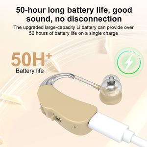 Aide auditive BTE rechargeable à faible coût pour seniors, avec réduction du bruit, traitement numérique, 2 canaux, batterie au lithium polymère - Product Image 4