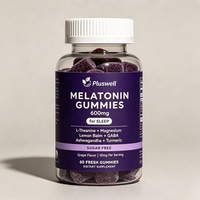 Complément alimentaire OEM de 60 gommes de mélatonine sans sucre pour améliorer la mémoire et le sommeil, pour la santé des adultes