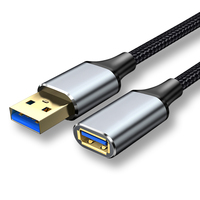 USB-C ke USB 3.0 OTG adaptor dengan 3A pengisian cepat Braid shielling TPE jaket-komputer menggunakan kabel konversi pria ke Wanita