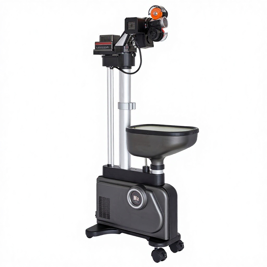 Ted's New Table Tennis Voice Control Tee Machine V-989H2 with Aluminum Alloy Frame Intelligent Programming & Automatic Operation