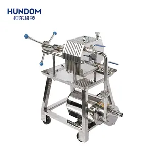 Stainless steel sanitary plate and frame filter press machine,beer filter press