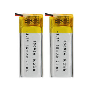 Batterie LiNiMnCoO2 semi-solide ultra-mince 350926-55 3,7V 55mAh 500 cycles -20~60°C 8g pour jouets - Product Image 1