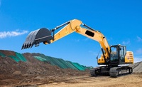 Excavatrice hydraulique SY200C avec ligne hydraulique auxiliaire en option pour brise-roche et travaux d'excavation de terre en vrac