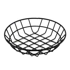 Cestas de Almacenamiento de Alambre Metálico Ovaladas Cromadas, Contenedores de Servicio para Restaurantes de Comida Rápida para Sándwiches, Pan, Hamburguesas, Hot Dogs, Color Plateado - Product Image 1