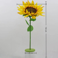 Décoration florale géante imperméable pour fenêtre, motif tournesol, pour événements festifs, mariages et festivals