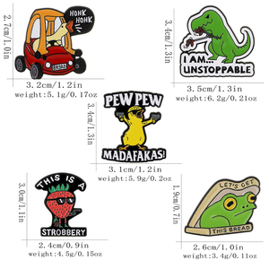 Broches personnalisées mignonnes en forme de grenouille de dessin animé, épingles émaillées 'Let's Get This Bread', badges de revers en métal plaqué, bijoux amusants en forme d'animaux, cadeau pour enfants - Product Image 6