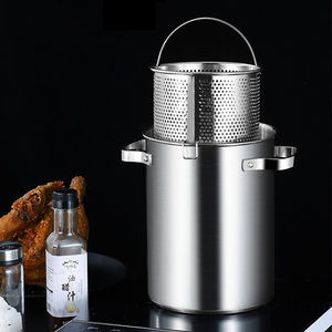 Usine Nouveau Design Polyvalent 0.65mm En Acier Inoxydable 304 Induction Ustensiles De Cuisine Friture Panier <span class=keywords><strong>Asperges</strong></span> Filtre À Huile Friteuse Marmite - Product Image 3
