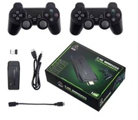 Console de jeu rétro M8 4K HD portable avec jeux intégrés, deux manettes sans fil, double joystick, lecteur de jeux pour enfants