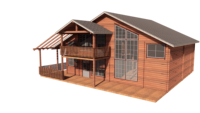 Maison préfabriquée en bois à 2 étages avec 4 chambres, design moderne, garantie de 3 ans, pour usage hôtelier et application en villa